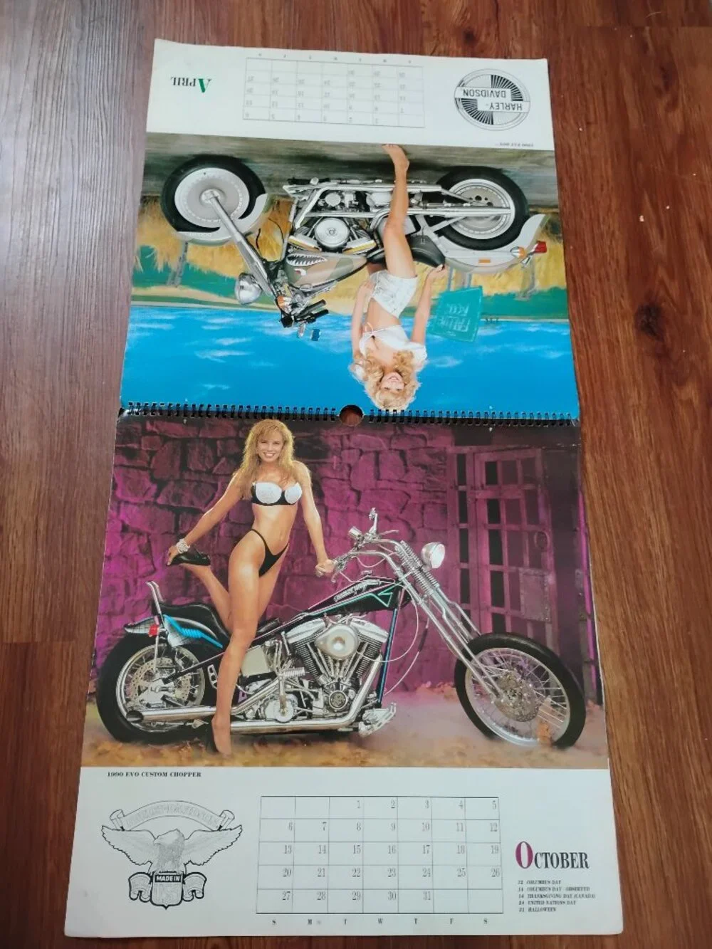Harley-Davidson Motorcycle Dream Girls 1990 Calendar